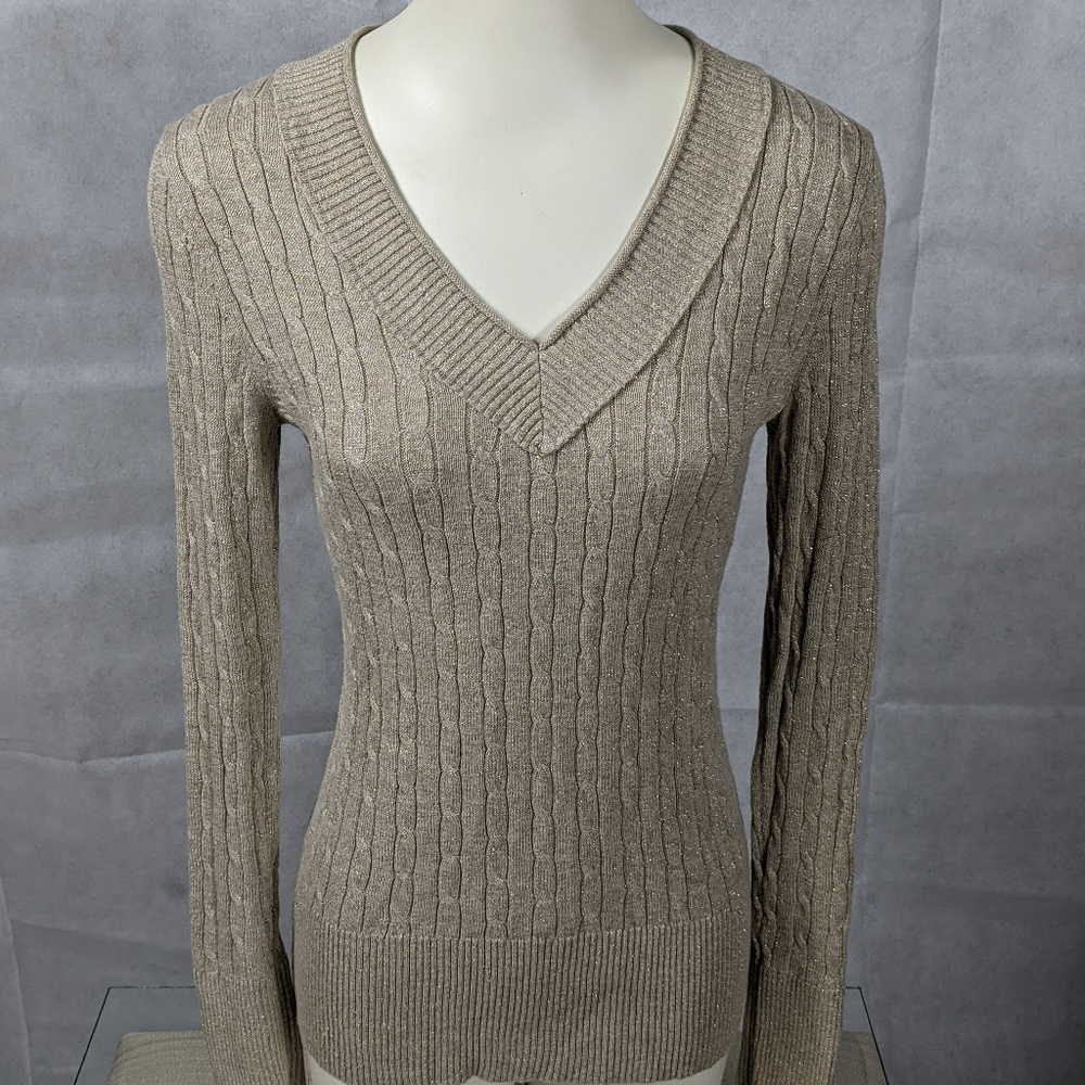 Ann Taylor LOFT gold medium sweater
